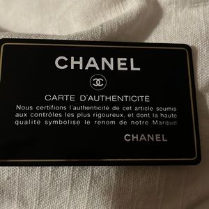 chanel authenticity card
